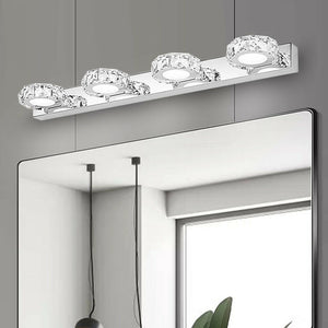 M0562 : M.T.C Canada Round Crystal LED Vanity 24 Inch LED Bath Vanity Wall Mounted Bathroom Fixture Input Voltage 120VAC 20W Triac Dimmable 3CCT(3000K/4500K/6000K ) Change Colour With Button CETL