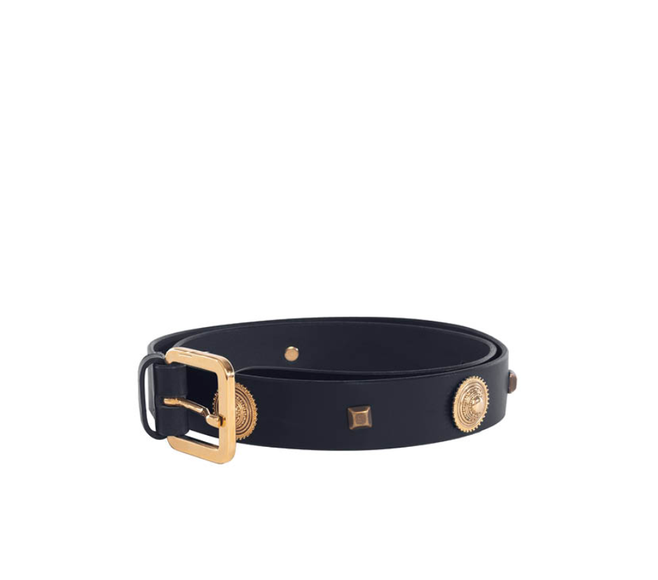 MI ALMA- Black Leather Studs Belt – raclifestyle