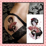 Tatouage éphémère geisha