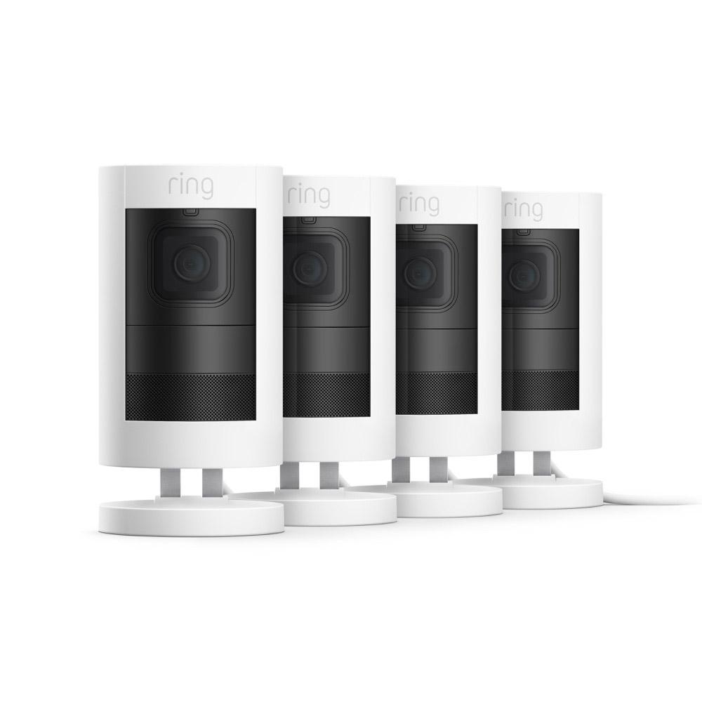 4-Pack Stick Up Cam Elite with PoE Adapter - White:4-Pack Stick Up Cam Elite with PoE Adapter