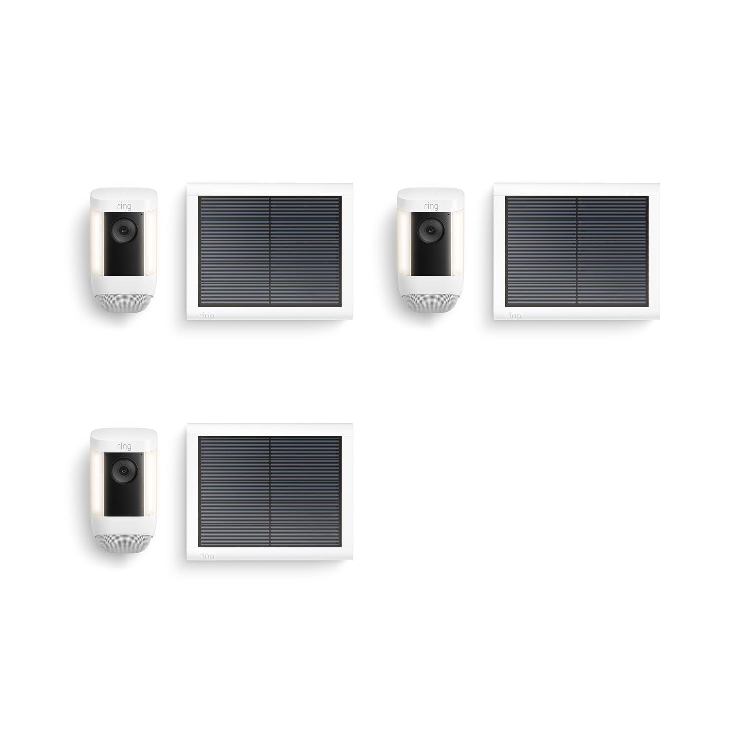 3-Pack Spotlight Cam Pro Solar - White:3-Pack Spotlight Cam Pro Solar