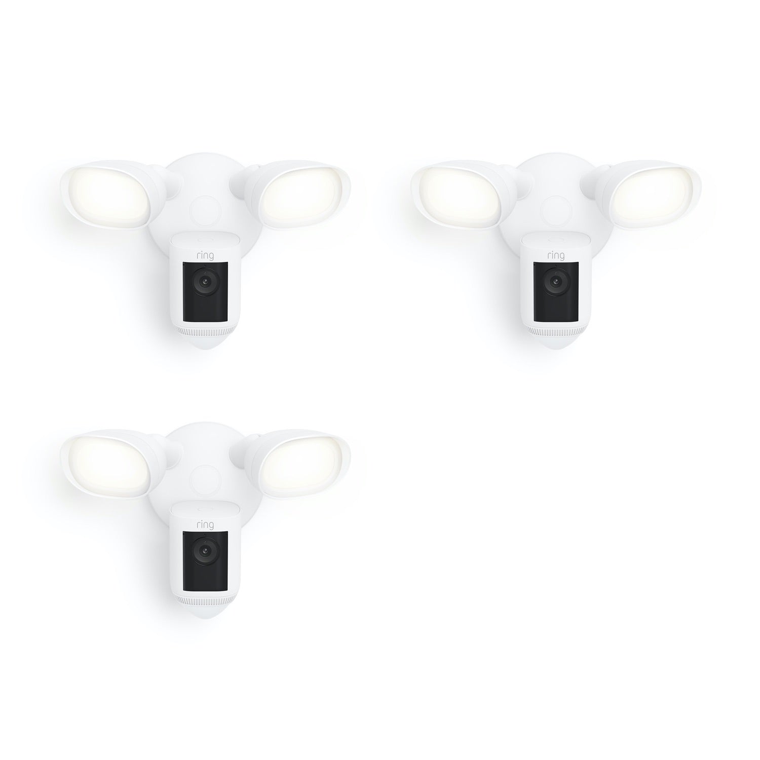 3-Pack Floodlight Cam Wired Pro - White:3-Pack Floodlight Cam Wired Pro