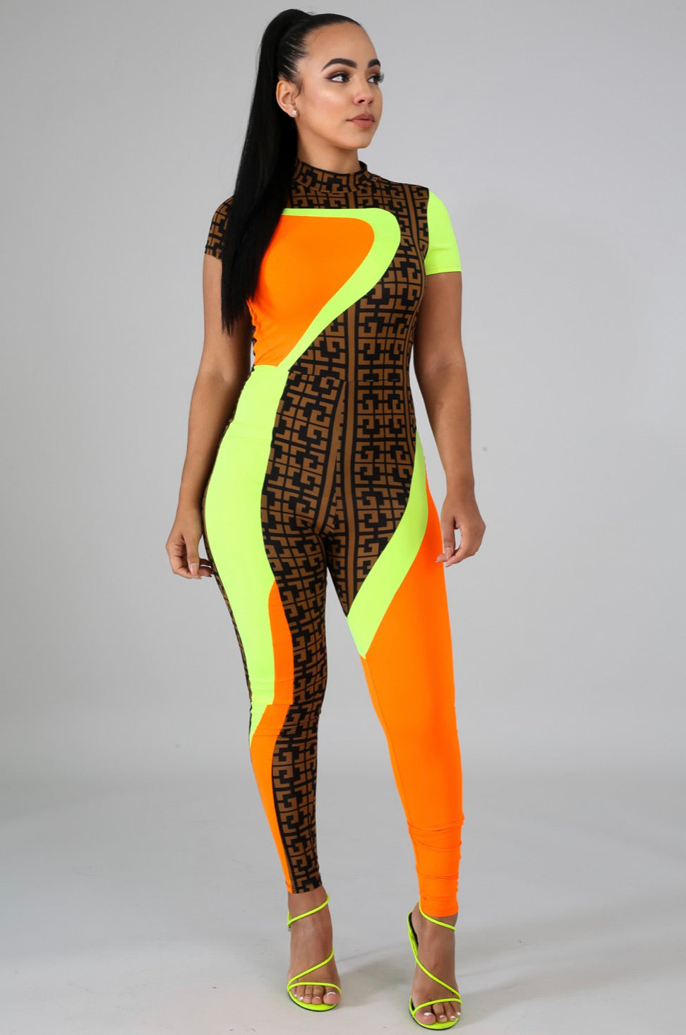 neon orange jumpsuit