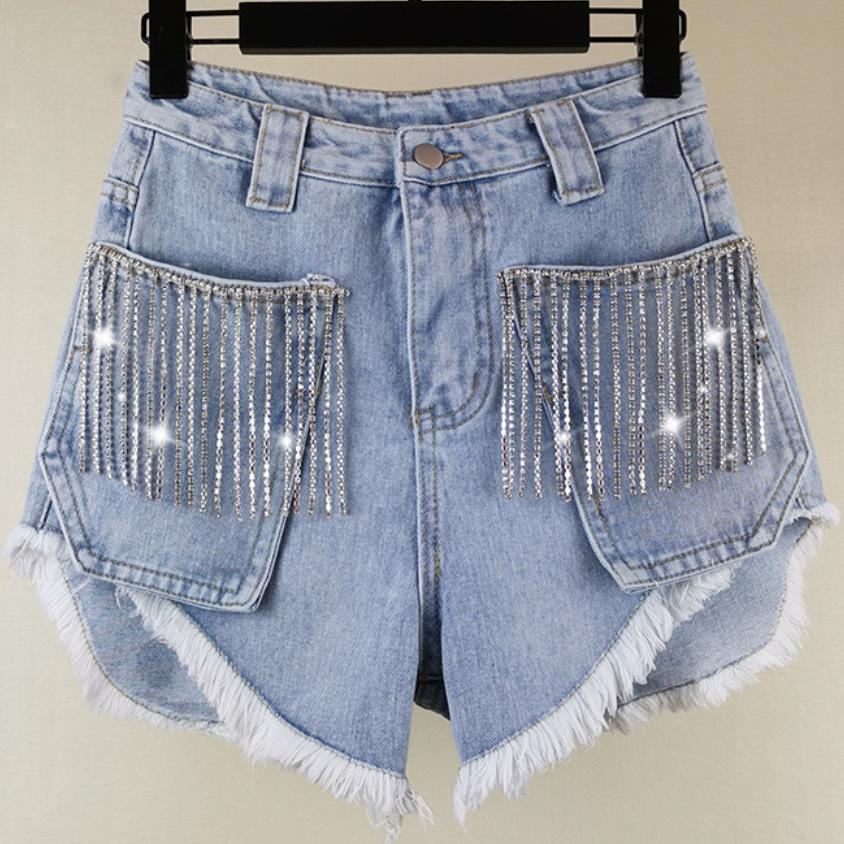 bling denim shorts