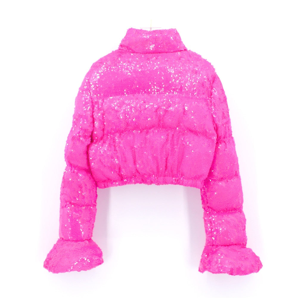 hot pink sequin jacket