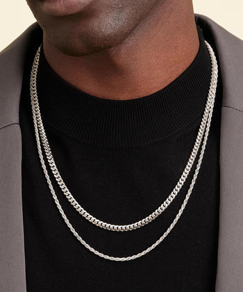 Picture of Cuban + Rope Chain Stack