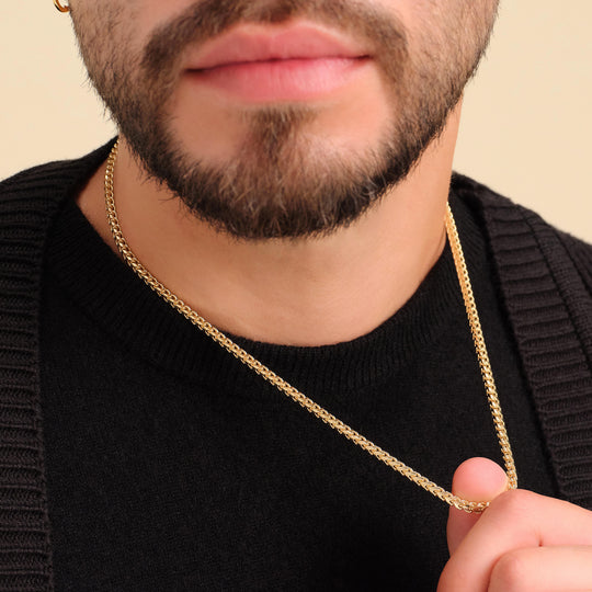 Solid Gold Franco Chain  3mm - Image 6/5