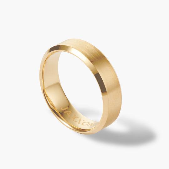 Beveled Tungsten Band - Gold - Image 1/2