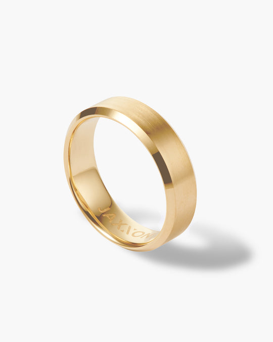 Beveled Tungsten Band  Gold - Image 1/7