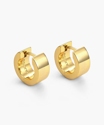 Chunkie Huggie Earrings - Gold