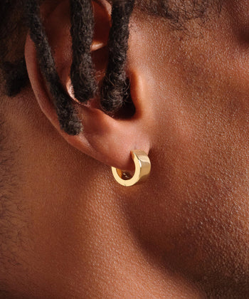 Chunkie Huggie Earrings - Gold