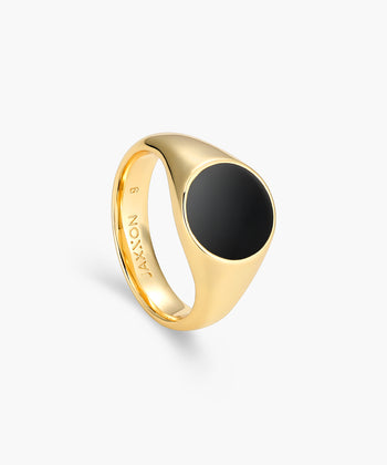 Circle Signet Ring - Gold