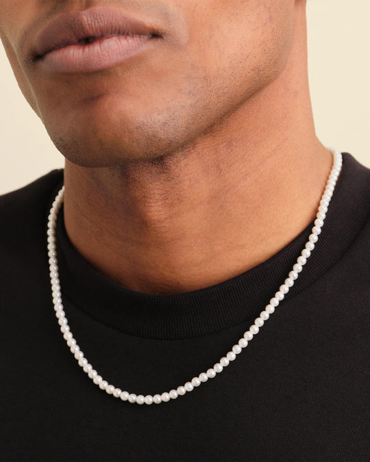 Classic Pearl Necklace - 4mm - Image 2/2