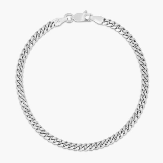 Cuban Link Bracelet - 3mm Silver Men's Bracelet - JAXXON