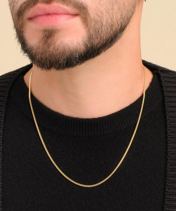 Solid Gold Cuban Link Chain - 2mm