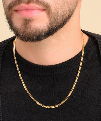 Solid Gold Cuban Link Chain - 3.5mm
