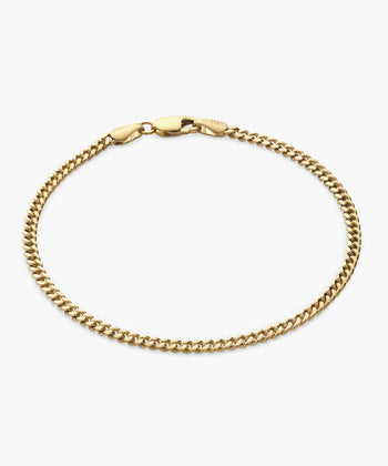 Solid Gold Cuban Link Bracelet - 2.5mm