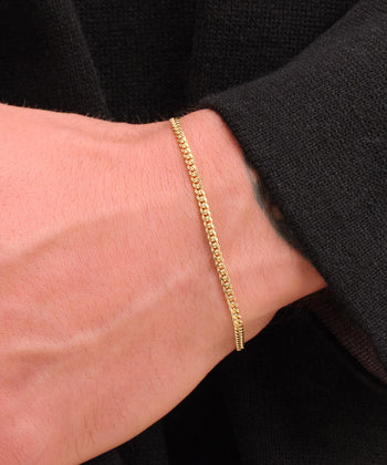 Solid Gold Cuban Link Bracelet - 2.5mm
