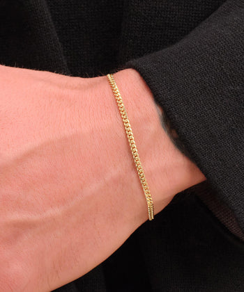 Picture of Solid Gold Cuban Link Bracelet - 2.5mm