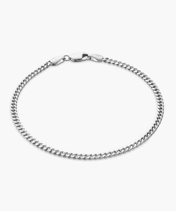 Picture of White Gold Cuban Link Bracelet - 2.5mm