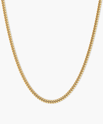 Solid Gold Cuban Link Chain - 2.5mm