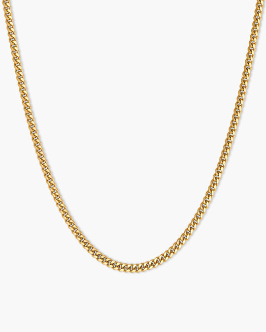 Solid Gold Cuban Link Chain - 2.5mm - Image 1/2
