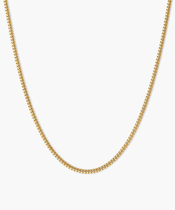 Solid Gold Cuban Link Chain - 2mm