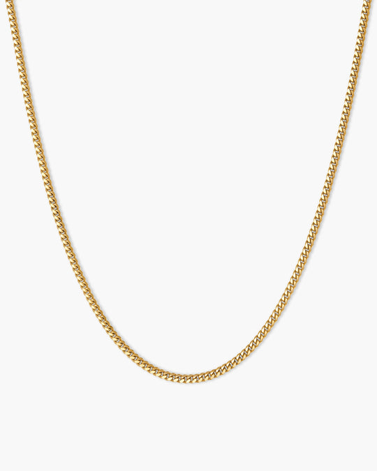 Solid Gold Cuban Link Chain - 2mm - Image 1/2