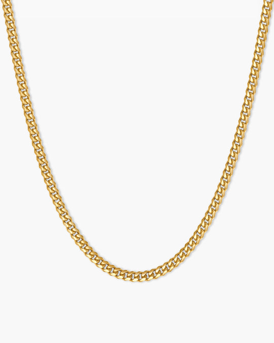 Solid Gold Cuban Link Chain - 3.5mm - Image 1/2