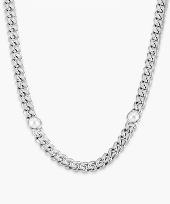 Picture of Cuban Link Pearl Inset Chain