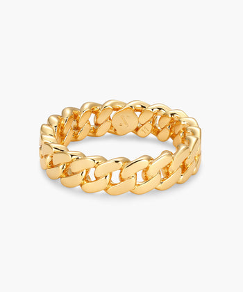 Women's Cuban Link Ring - Gold