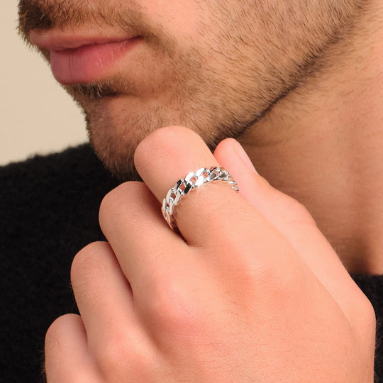 Rope Chain Ring, Sterling Silver | Men's Rings | Miansai