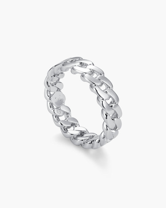 Cuban Link Ring - Silver - Image 1/2