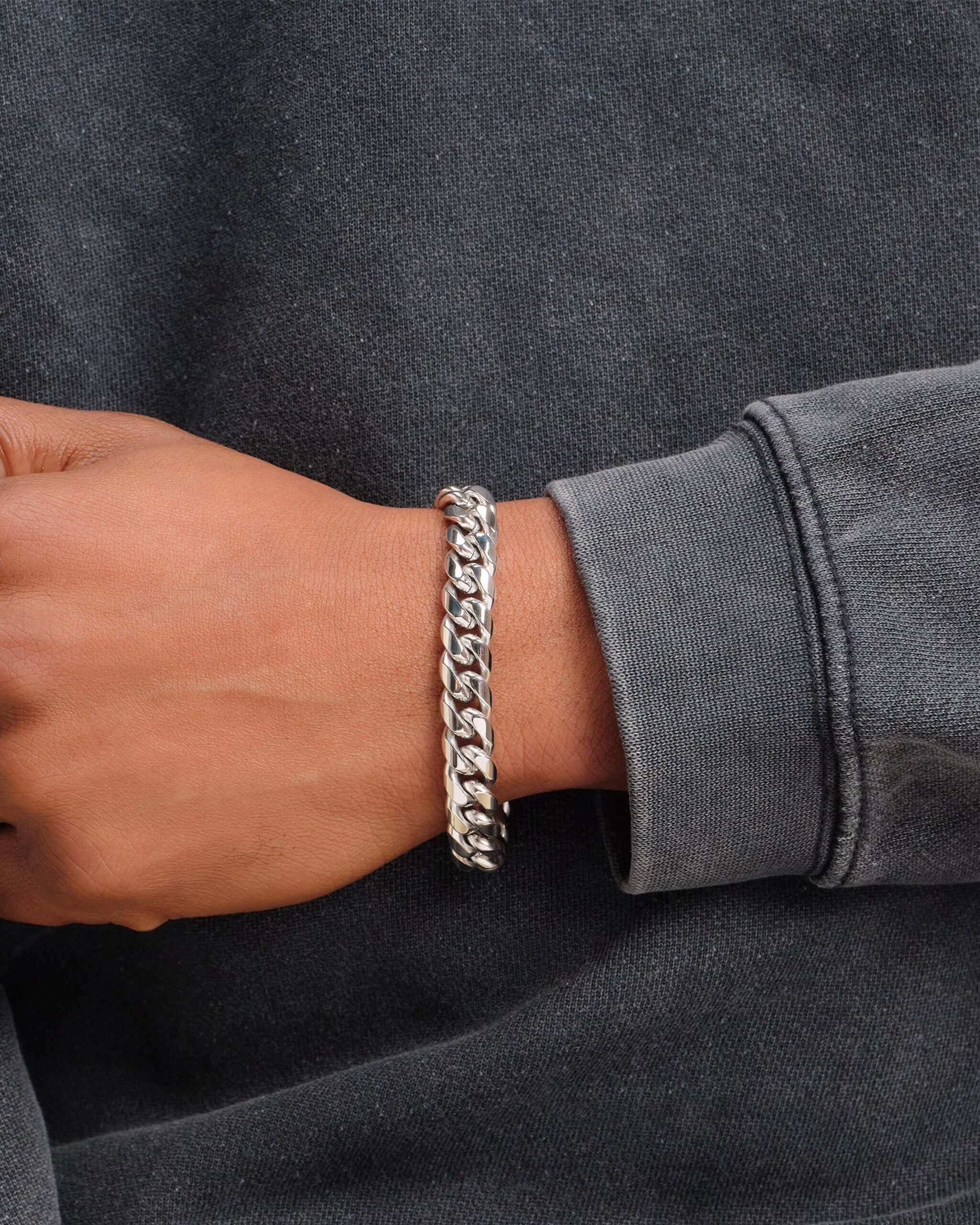 Cuban Set - 10mm Men's Silver Chain and Bracelet - JAXXON