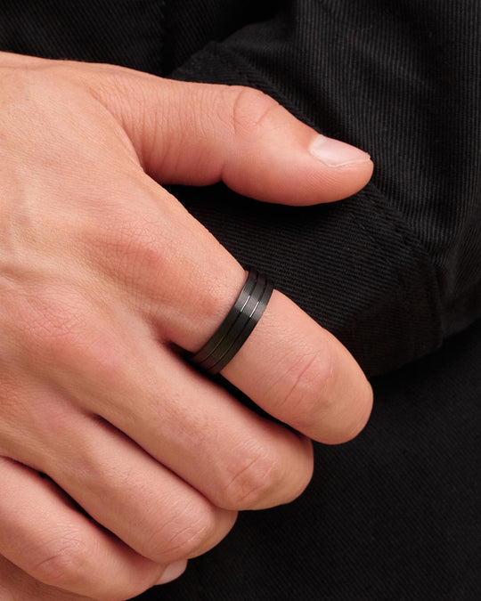 Double Channel Tungsten Band - Black - Image 2/2