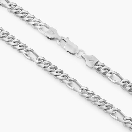 Men's 5mm Sterling Silver Figaro Chain Bracelet