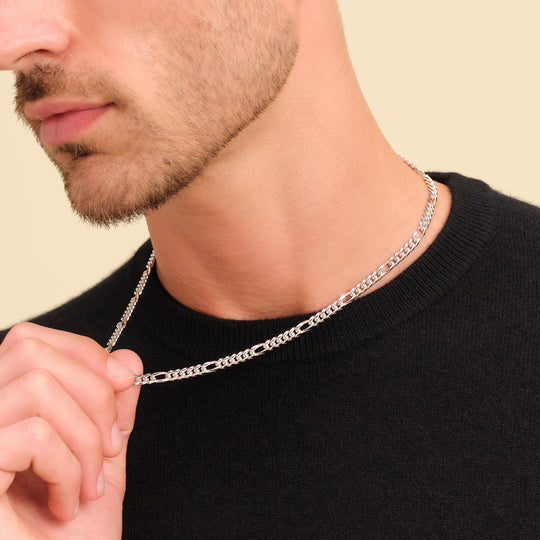 JAXXON 8mm Curb Silver Chain | 16/18