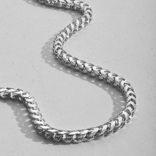 White Gold Franco Chain  3mm - Image 4/5