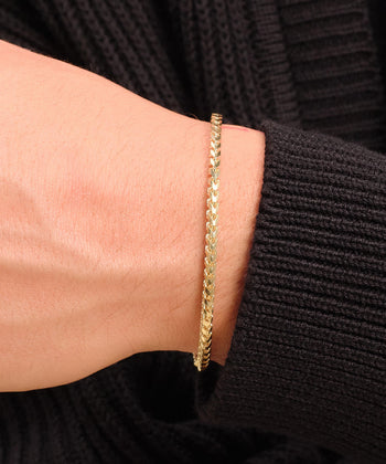 Solid Gold Franco Bracelet - 3mm