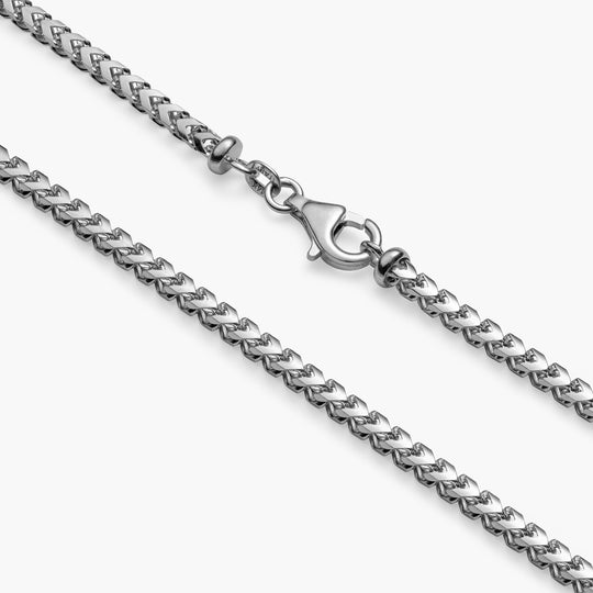 White Gold Franco Chain  3mm - Image 5/5