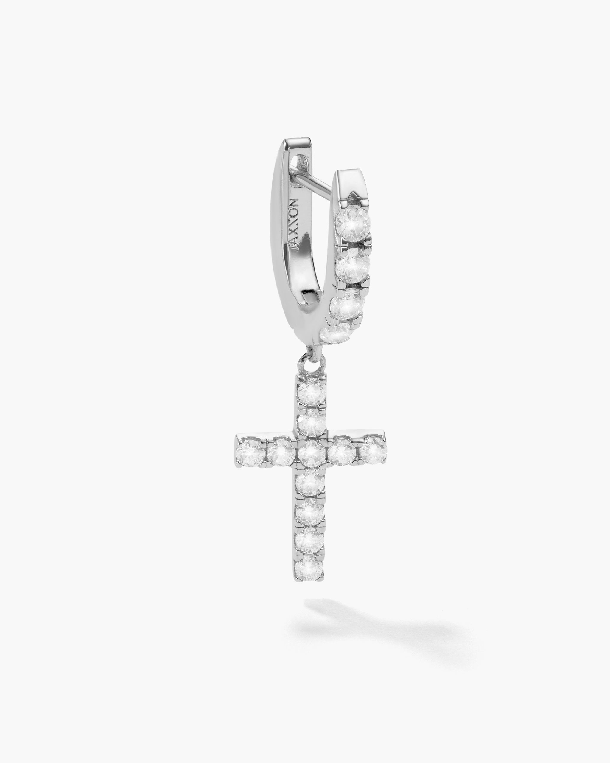 Hanging Cross Stud Earring - Men's Single Earring - JAXXON