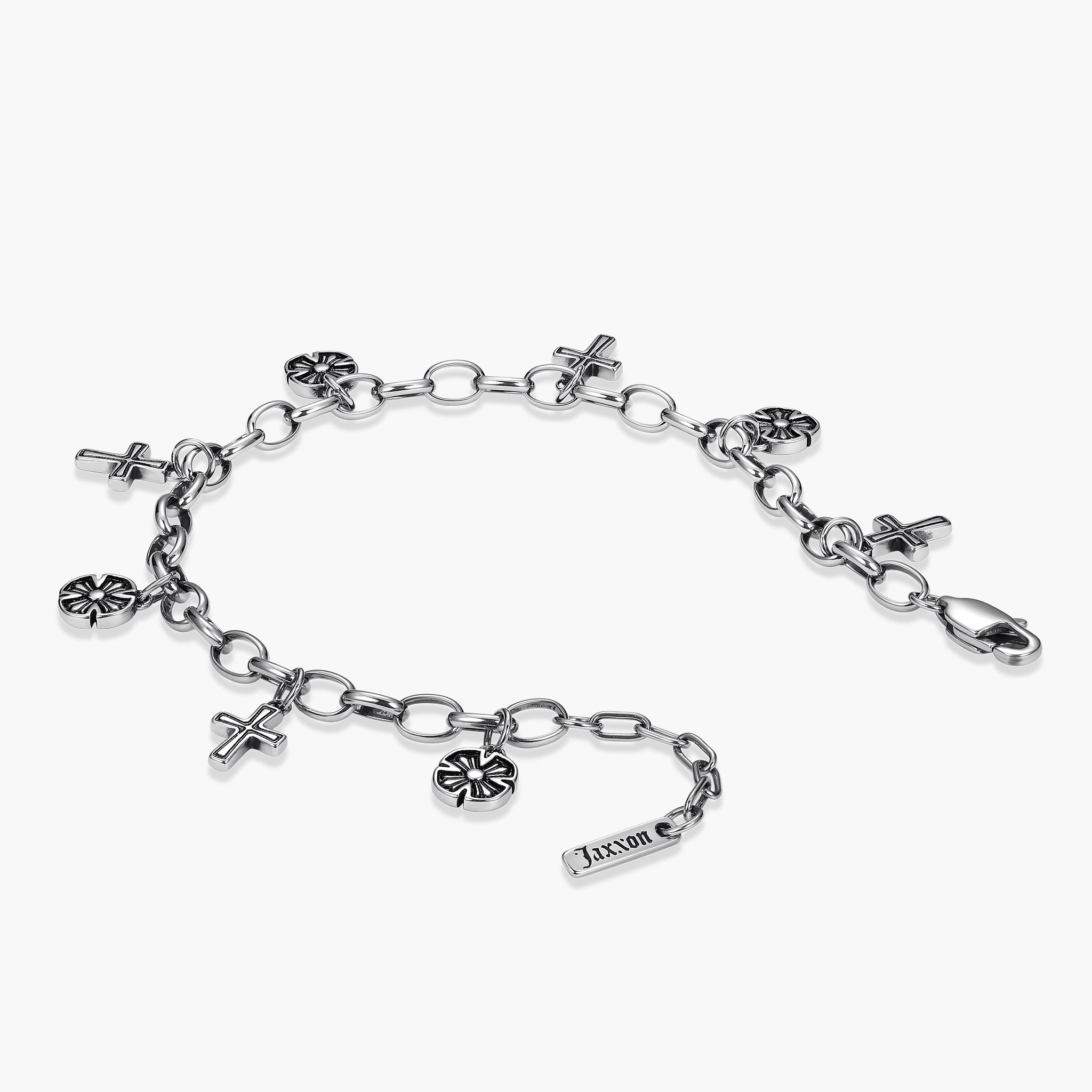 Men's Byzantine Chain Bracelet in Sterling Silver, 8.5 inch