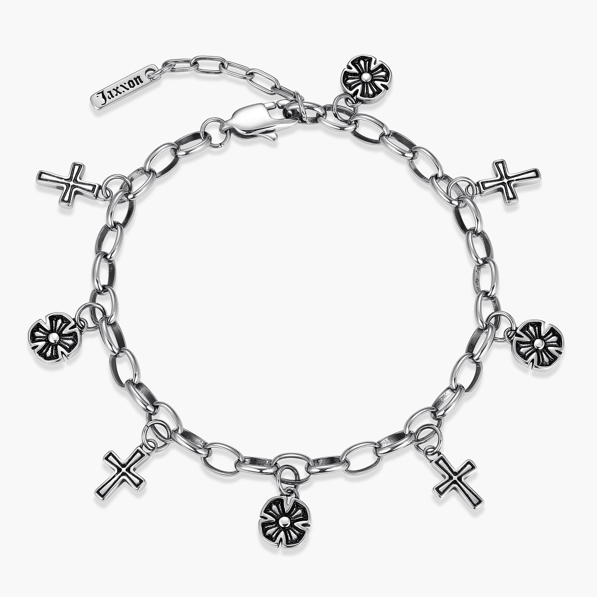 Heritage Charm Bracelet - Men's Motif Charm Bracelet - JAXXON