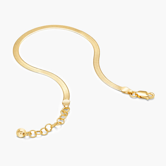 Women's Herringbone Chain Bracelet  3mm - Image 4/7