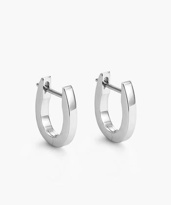 Women's Huggie Earrings - Silver