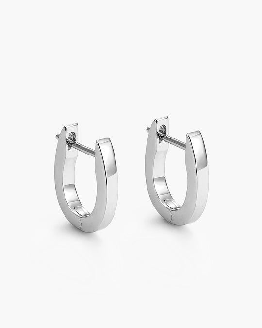 Women's Huggie Earrings - Silver - Image 1/2