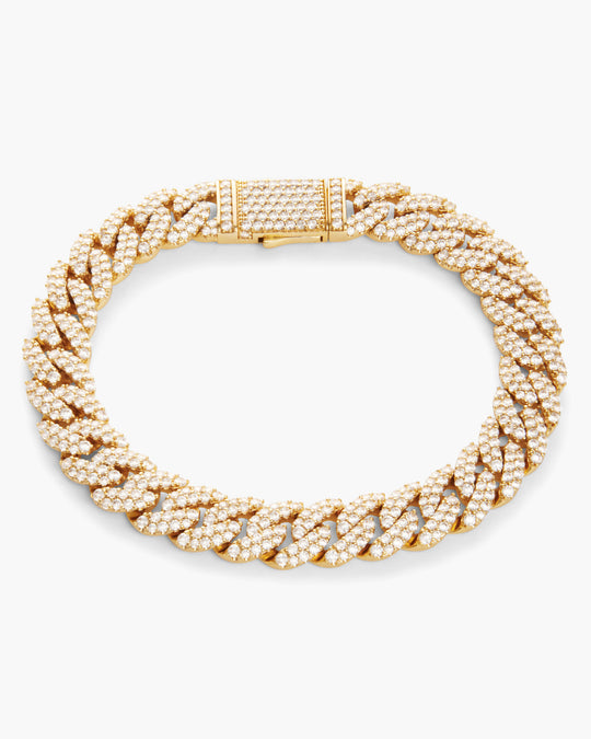 Iced Out Cuban Link Bracelet - 10mm - Image 1/2