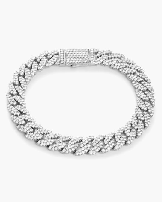 Iced Out Cuban Link Bracelet - 10mm - Image 1/2