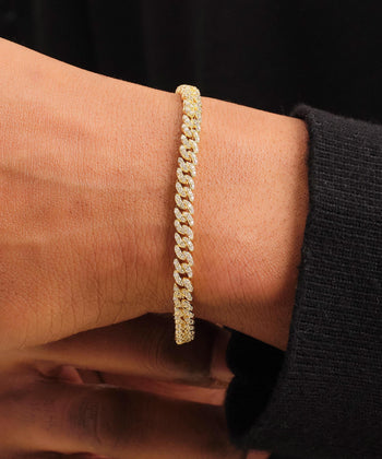 Iced Out Cuban Link Bracelet - 5mm