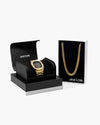 Picture of JX1 Chronograph Watch + Cuban Link Chain - 8mm